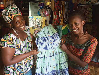 Seamstress Chantal (left) can replicate any design of your choice 