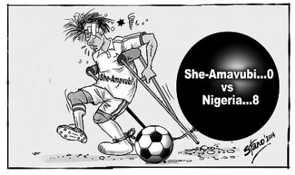 RWANDA national women football team was thrashed 8-0 by Nigeria at Ahmadu Bello stadium in Kaduna on Saturday.