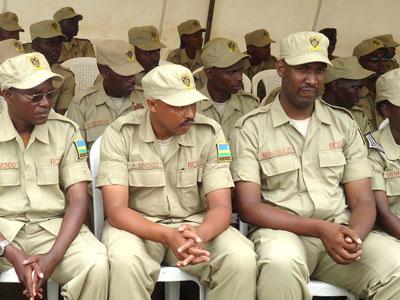 Trained staff at Nsinda Prison. (Stephen Rwembeho)