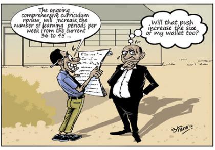 The ongoing comprehensive curriculum review of lower and upper primary education will increase the number of learning periods per week from the current 36 to 45 pushing the school day to 4pm from the current 2pm.