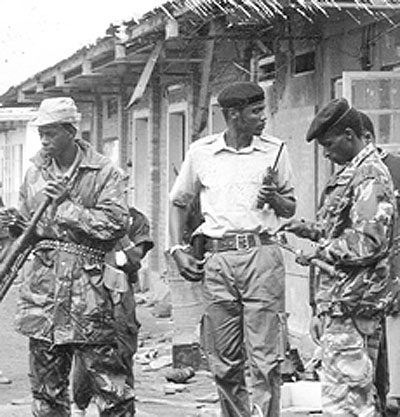 RPF fighters in this undated photo during the liberation struggle in early 1990s. Courtesy.