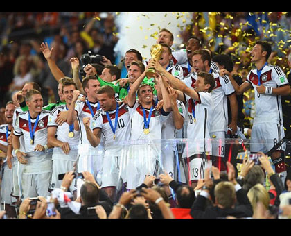 Mario Gu00f6tze strike in extratime handed Germany their fourth World Cup title in Brazilu2019s famous Maracana. Net photo.