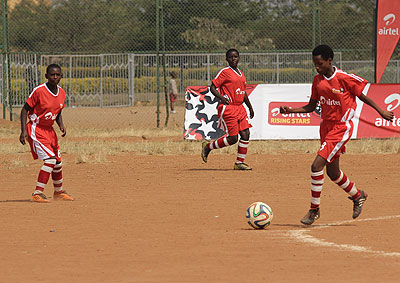 Girls taking part in the Airtel Rising Star tournament