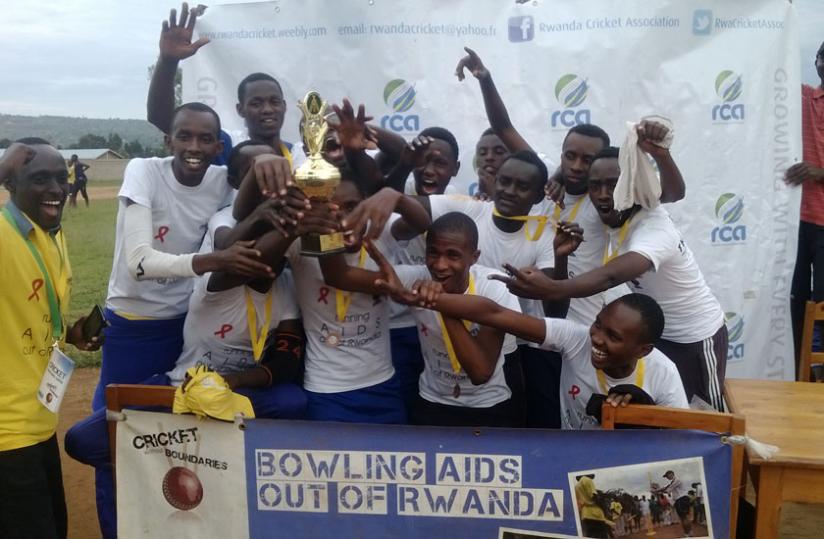 Gasogi boys in celebration with their coach. (Pontian Kabeera)