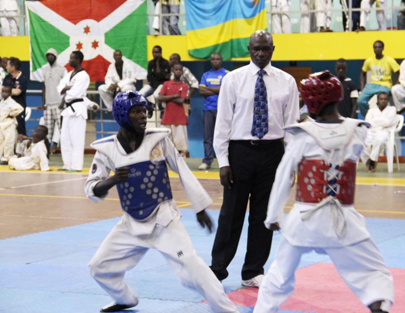 Players competing in the last edition of Ambassadoru00e2u20acu2122s Cup at Amahoro indoor stadium. (File photo)