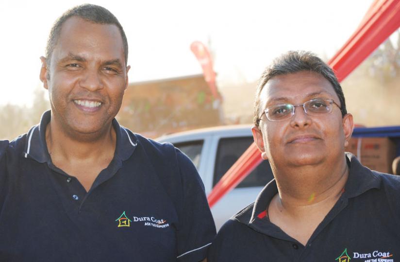 Valerie Bukera (L) and his co-driver Khetia Nital.