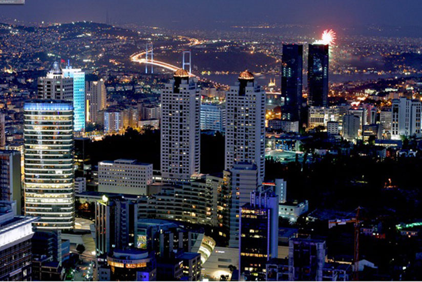 A view of Istanbul, Turkeyu2019s capital at night. There are over 90 Rwandan students in Turkey