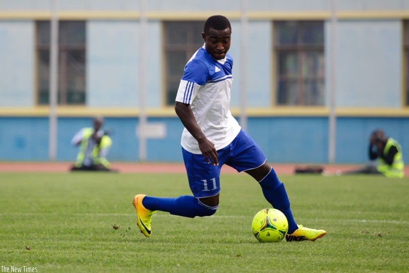 Rayon Sports Captain Fuadi Ndayisenga wants an unbeaten league run to improve their chances of winning this year's league title. (File)