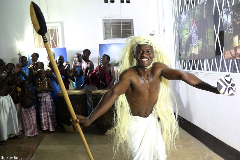 Niyo cultural troupe performs at Goethe Institute on Thursday. (All photos by John Mbanda)