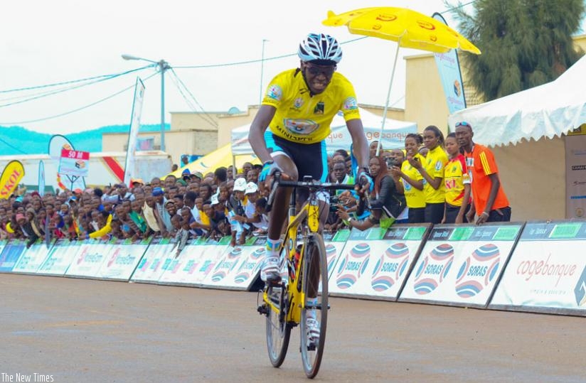 Last yearu2019s Tour du Rwanda winner Valens Ndayisenga in action. Veteran rider Nathan Byukusenge thinks a Rwandan will dominate the race this year. (File)