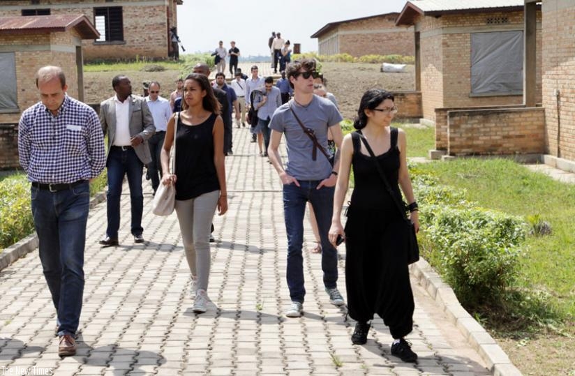 A delegation of French youth visit Murambi Genocide memorial in Nyamagabe District in June last year. (John Mbanda)