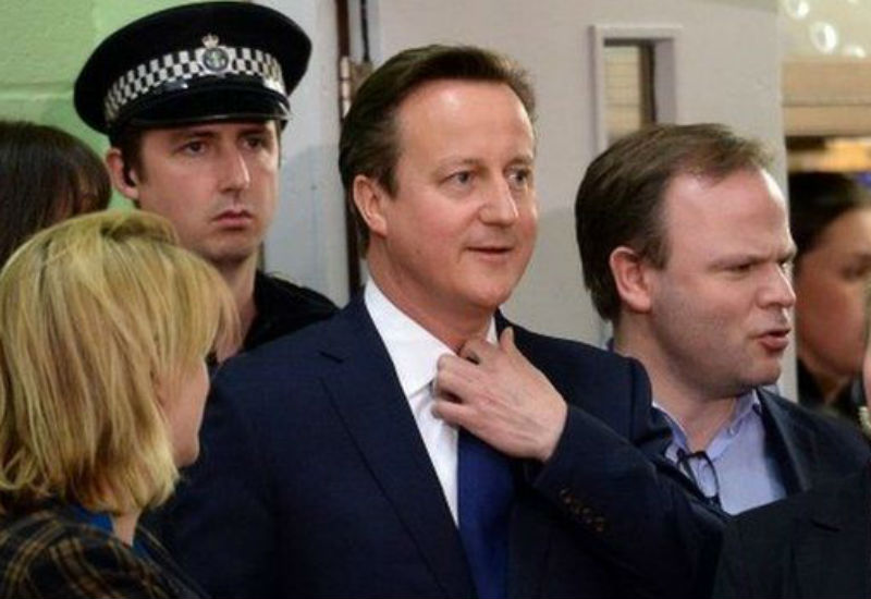 UK Prime Minister, David Cameron's Conservative Party leads in the polls. 