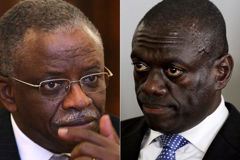 Amama Mbabazi (L) and Kiiza Besigye. (Internet photo)