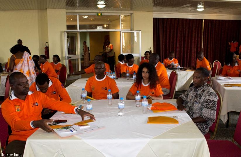 Some of the guests at the Population Day celebration held at Umubano Hotel yesterday. (Fernand Mugisha)