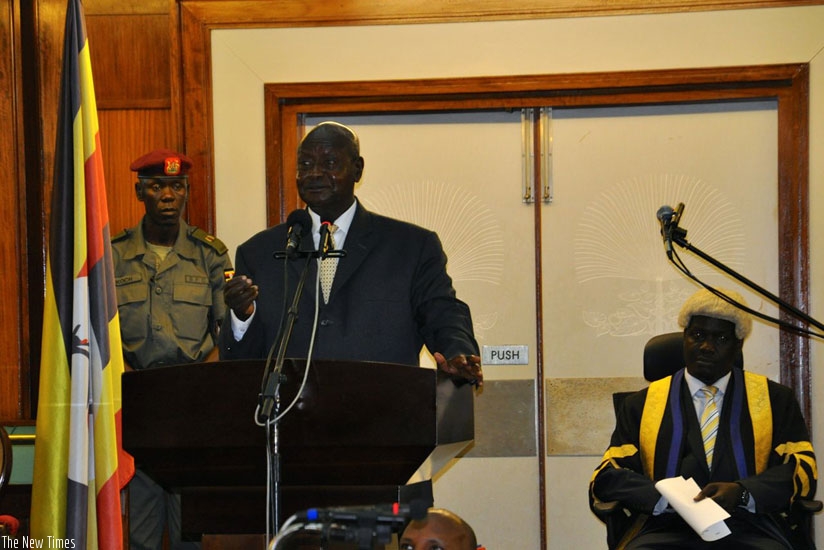 President Museveni addresses the session. (Courtesy)