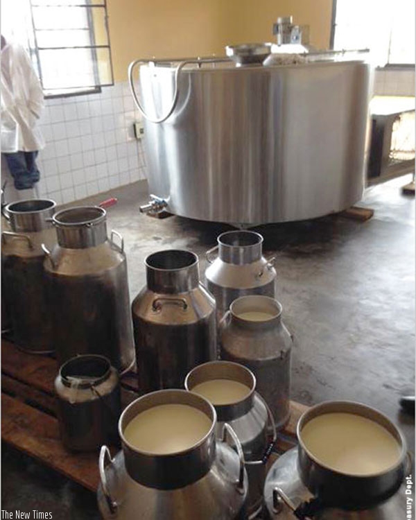 Milk containers at a milk collection centre. (File)