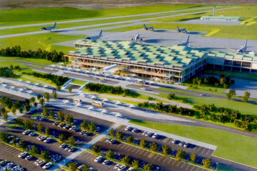 An artistic impression of the proposed Bugesera international airport. (File)