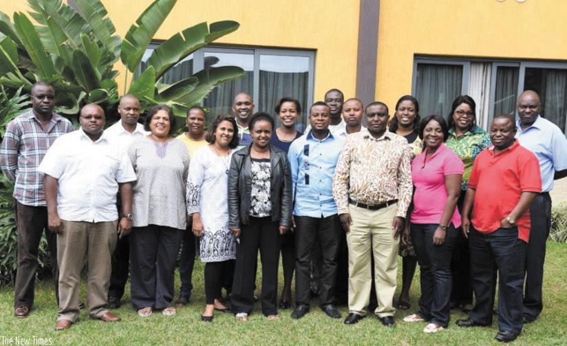 Some of the PwC finance chiefs who attended the week-long training in Kigali. (Courtesy)