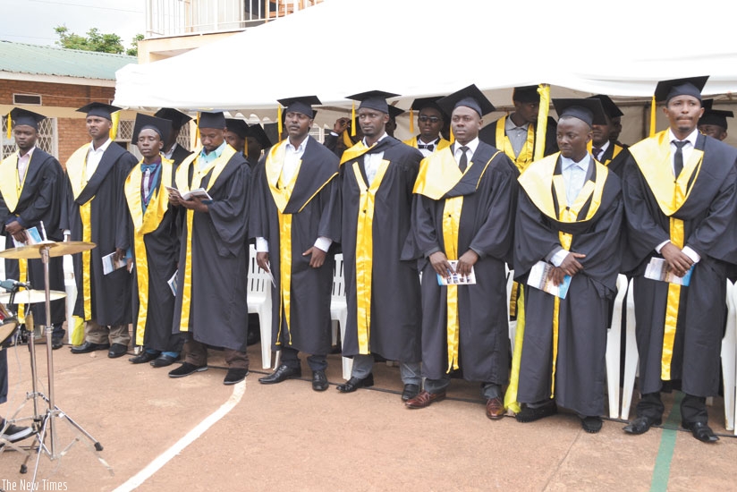 Graduates were urged to be job creators rather than seekers. (Eddie Nsabimana)