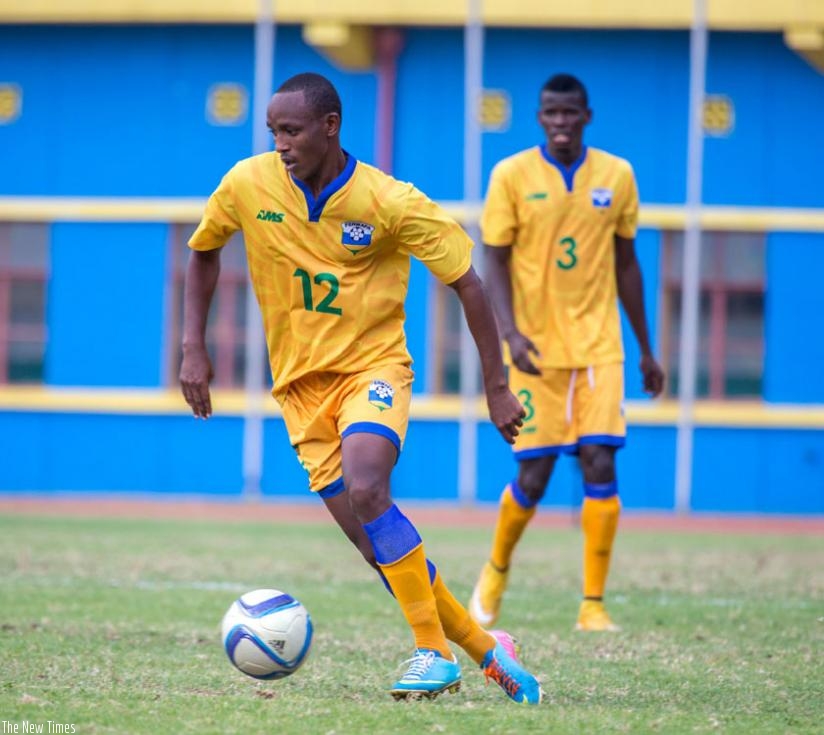 Jean Claude Iranzi was one of Amavubi star performers against Uganda in the final of this year's CECAFA Senior Challenge Cup  at the Addis Ababa National Stadium on Saturday.  (File)