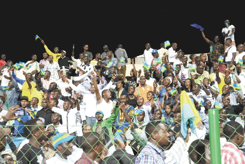 A record crowd turned up for Sunday's friendly between Rwanda and DR Congo, which Amavubi won 1-0. (Sam Ngendahimana)