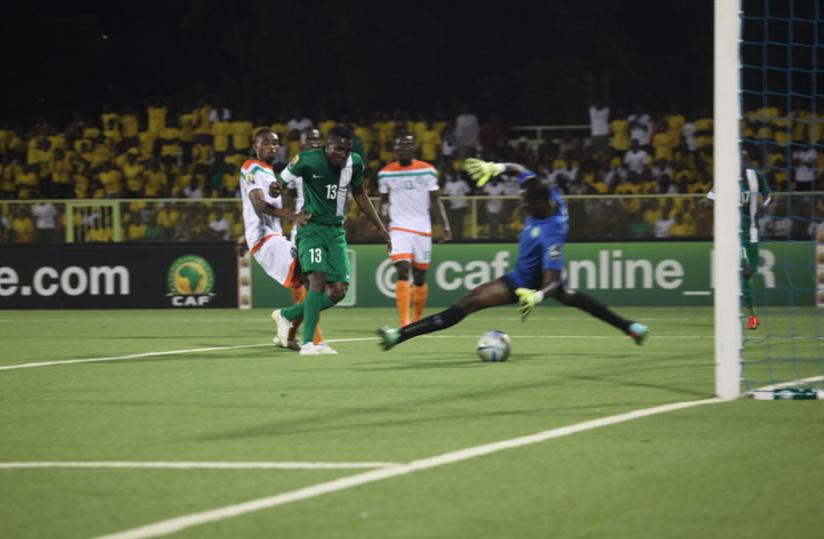 Striker Chisom Chikatara (#13) came on as a second half substitute against Niger to score the first of the hat-trick in the tourney. (S. Ngendahimana)