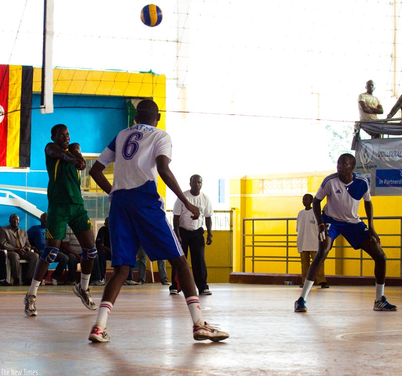 Former Inatek setter Herve Kagimbura and left attacker, Flavien Ndamukunda have signed for Rayon Sports. (Timothy Kisambira)