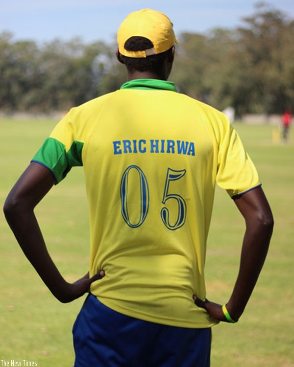 Eric Hirwa is natioal team opening bowler. (Courtesy)