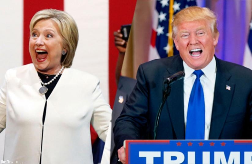 Hillary Clinton (L) and Donald Trump won presidential primaries on Tuesday (Net photo)