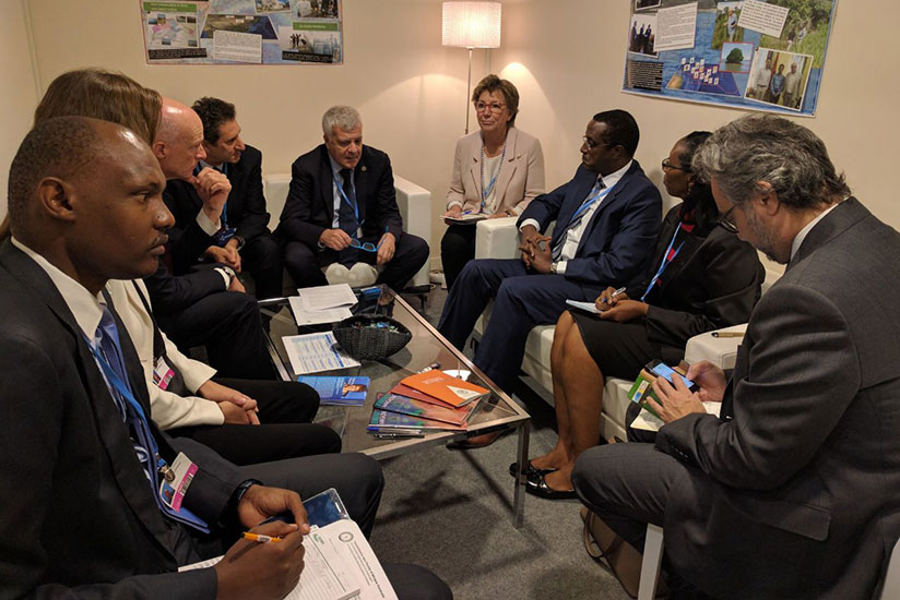 Delegates at a sideline event of the U.N. climate meet in Morocco yesterday. Courtesy.