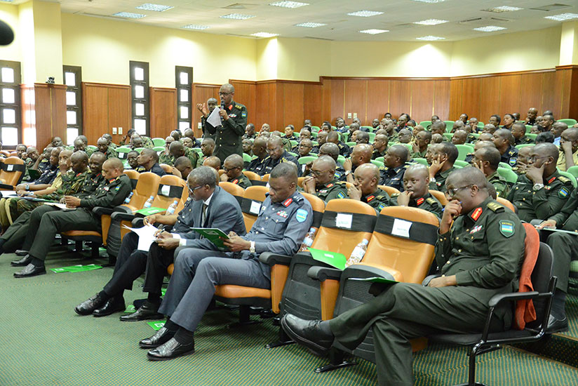 Members of Zigama Credit and Savings Society during a General Assembly at RDF headquarters yesterday. / Courtesy 