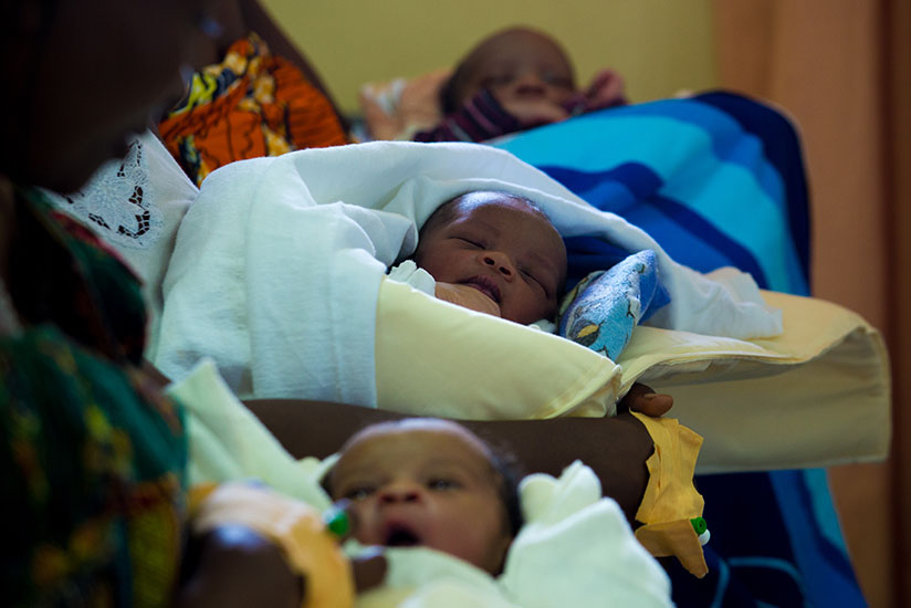 Some of the new born babies, born on Christmas Day at Kibagabaga Hospital. / Timothy Kisambira