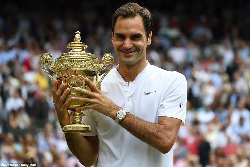 Roger Federer made history with the win as he became the first man ever to claim eight Wimbledon men's singles titles. (Net photo)