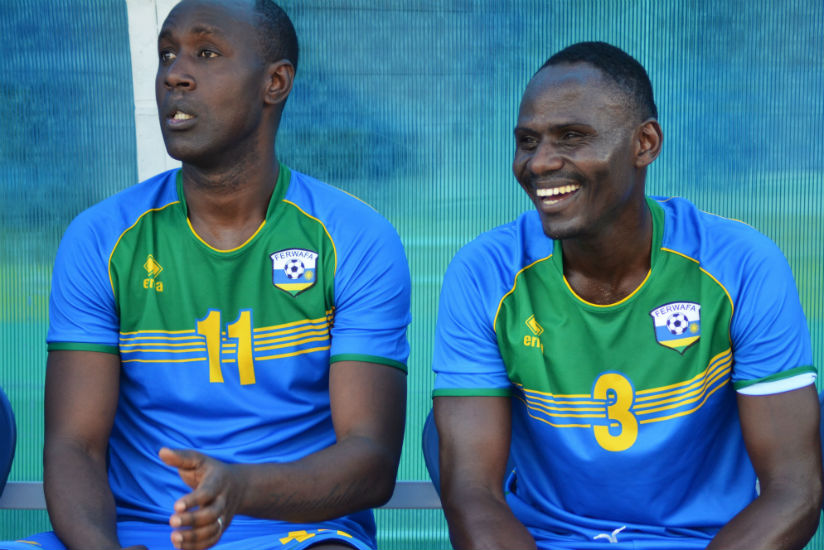 Former Amavubi teammates Olivier Karekezi (L) and Hamadi Ndikumana will work together as Rayon Sports' coaches. / Sam Ngendahimana