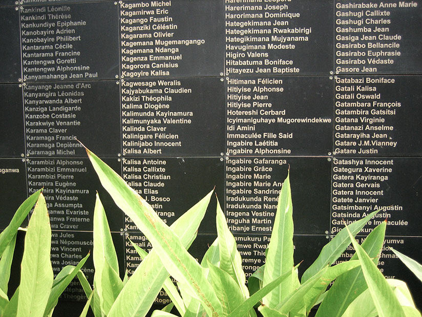 Names of some of the victims of the 1994 Genocide against the Tutsi. / File