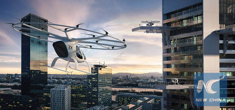 The Dubai Media Office tweeted a series of photos of the world's first automated aerial taxis. / Courtesy: Dubai Media Office