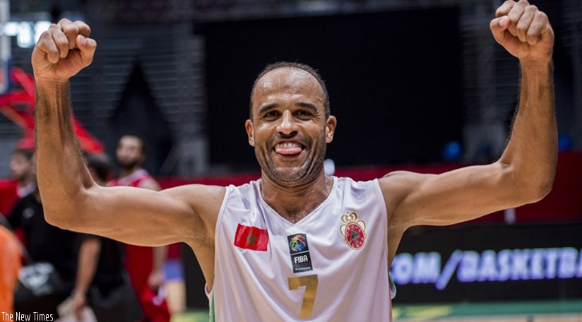 Morocco's Zakaria El Masbahi celebrates after helping his country to a shock win over Egypt on Thursday night. (Net photo)