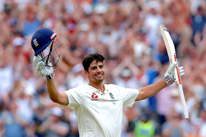 Alastair Cook struck a magnificent double century as England established a lead over Australia on day three in Melbourne. / Net photo