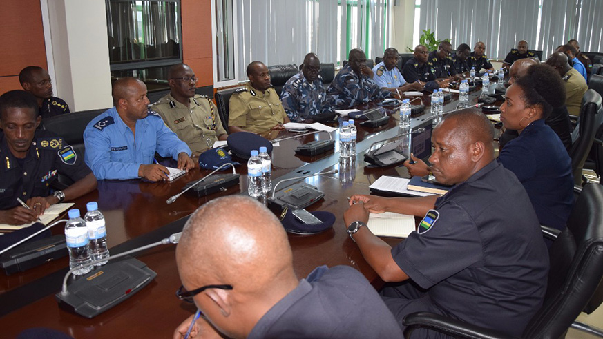 Students of the National Police College during their study tour.