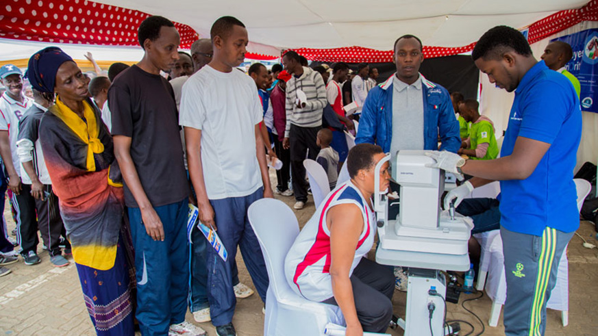 People undergo checkup for NCDs after the innaugural Car-Free Day organised by the City of Kigali held in November 2016. The City of Kigali is set to receive major boost in fight against cancer.