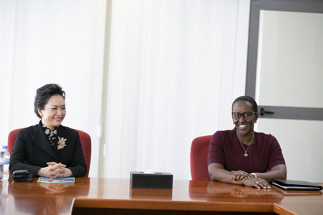 On 23 July 2018, First Lady and Chairperson of Imbuto Foundation, Mrs Jeannette Kagame received First Lady of China Mrs Peng Liyuan, for a presentation of the foundation's programmes in health, education, youth and women empowerment, and to discuss common socio-economic development interests.