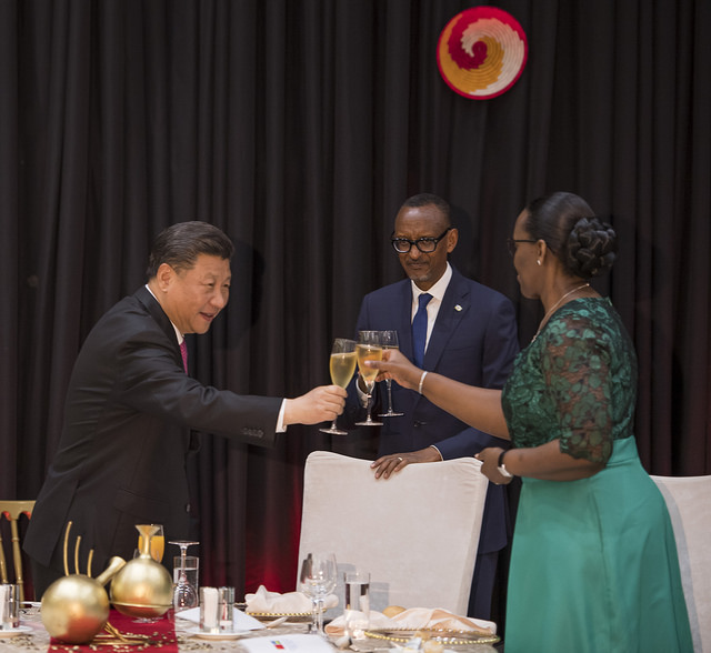 On 23 July 2018, President Paul Kagame and First Lady Mrs Jeannette Kagame hosted His Excellency, President Xi JinPing and First Lady Mrs Peng Liyuan of China, to a State Luncheon at the Kigali Convention Centre.