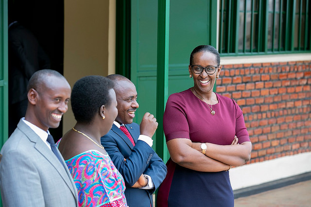 On 23 July 2018, First Lady Mrs Jeannette Kagame along with Her Excellency Mrs Peng Liyuan, who is also a UNESCO special envoy for the advancement of girls' and women education, visited FAWE Girls' School Gisozi.