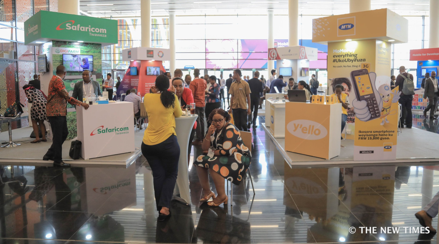 Participants of GSMA Mobile 360 Africa conference in exhibition in Kigali on July 17, 2019. / Emmanuel Kwizera