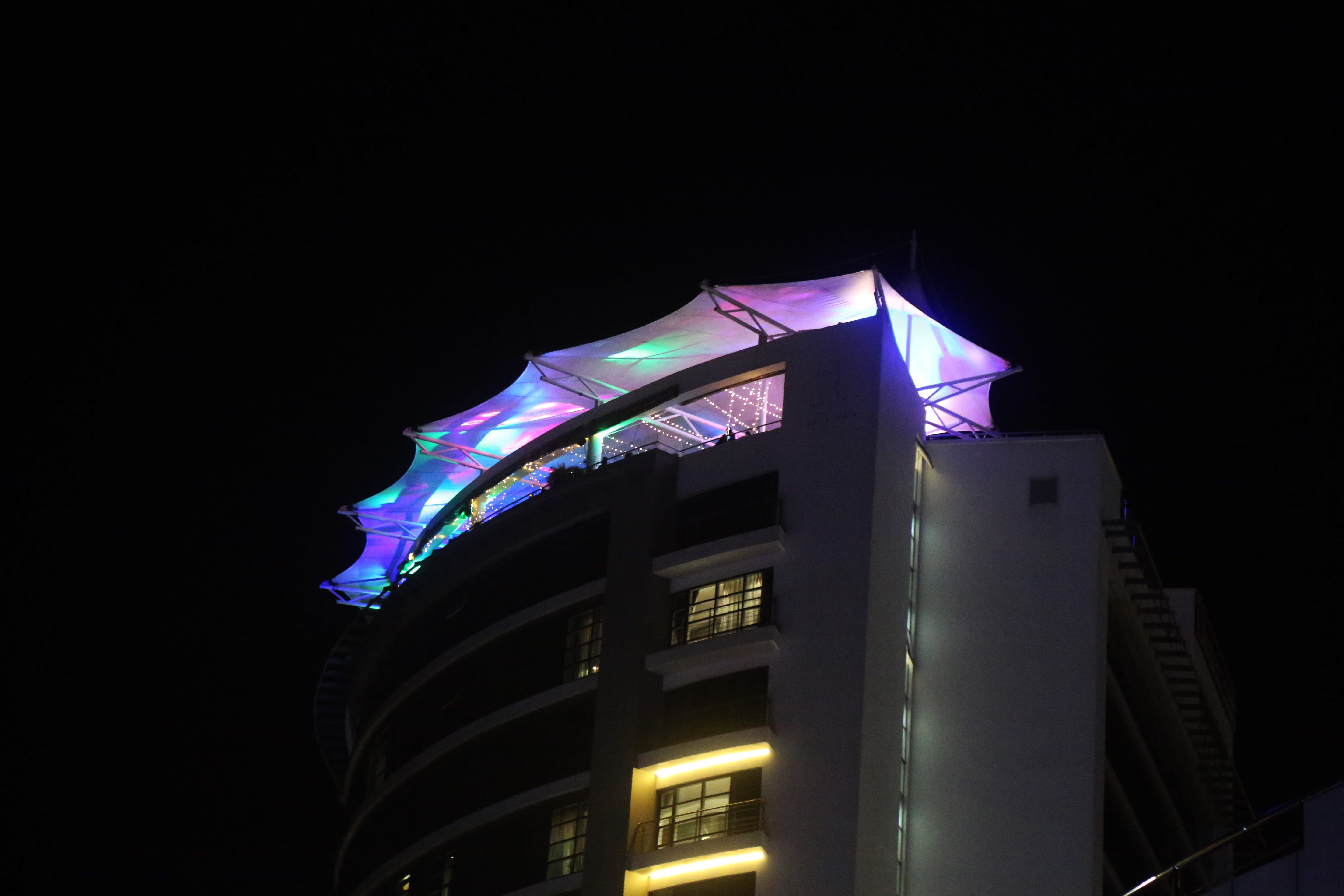 Christmas decoration at Kigali Convention Centre. Businesses in Kigali have decked their premises with decorations as part of the ritual to celebrate the festive season. 