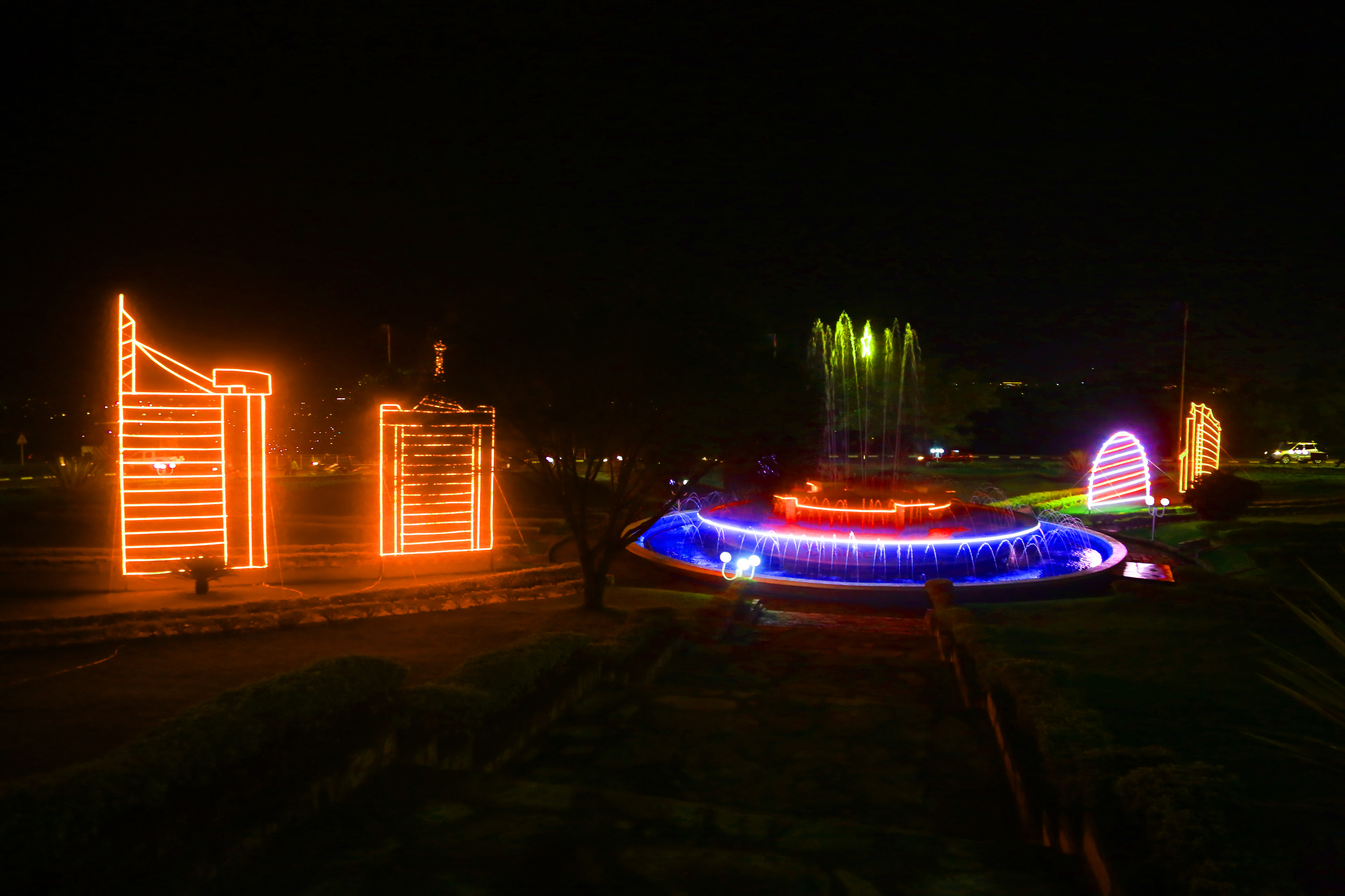 Christmas decoration at Kigali Convention Centre. Businesses in Kigali have decked their premises with decorations as part of the ritual to celebrate the festive season. 