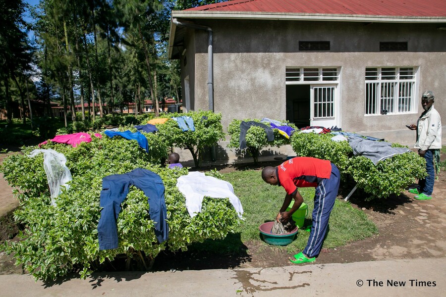 Vedaste Kwibuka and Christine Ingabire, both 19, at the Mutobo Demobilisation and Reintegration Centre in Musanze District, Northern Province. 