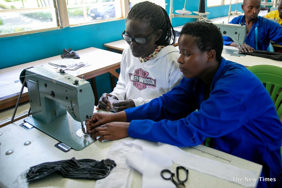 Vedaste Kwibuka and Christine Ingabire, both 19, at the Mutobo Demobilisation and Reintegration Centre in Musanze District, Northern Province. 