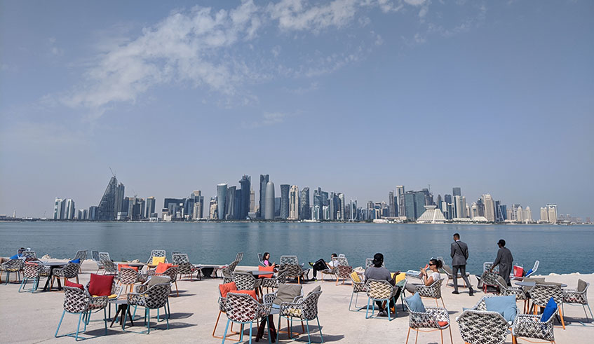 Doha, the capital of Qatar, dotted by spectacular high-rises. / Photos by Julius Bizimungu.