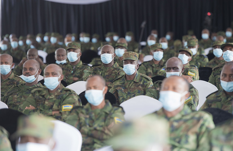 President Kagame arrives at the Rwanda Military Academy in Gako for a periodic meeting of the Rwanda Defense Forces (RDF) Command Council. / Village Urugwiro